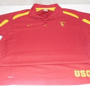 USC Trojans Nike DRI FIT Coaches Polo Mens L